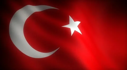 Flag of Turkey (seamless) Stock Footage 10762314