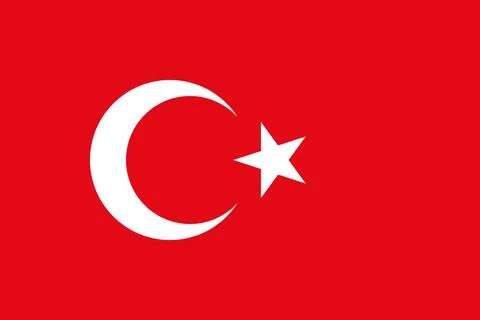 Flag of Turkey - Vector illustration. イラスト素材