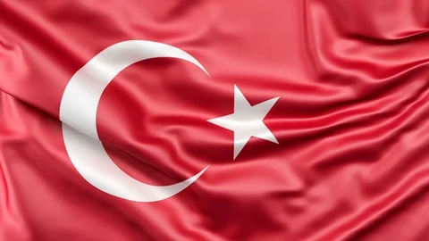 Flag of turkey waving animation Stock Footage 121716471