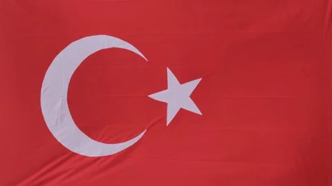Flag of Turkey in the wind Stock Footage 194934103