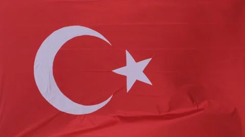 Flag of Turkey in the wind Vidéo 194934165
