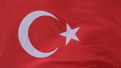 Flag of Turkey in the wind Vídeos de archivo 194934366