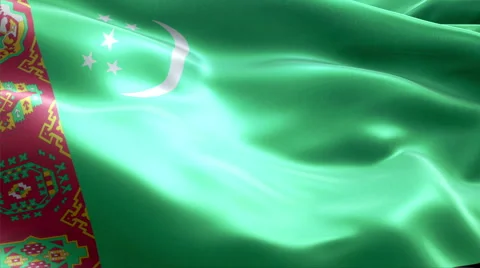 Flag Turkmenistan Video stock 47783373