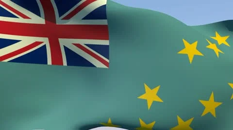 Flag of Tuvalu HD Stock Footage 14820074