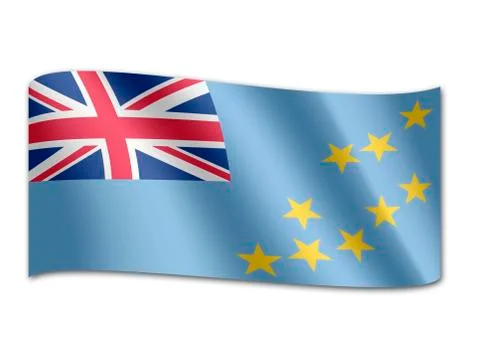 Flag of tuvalu 스톡 일러스트