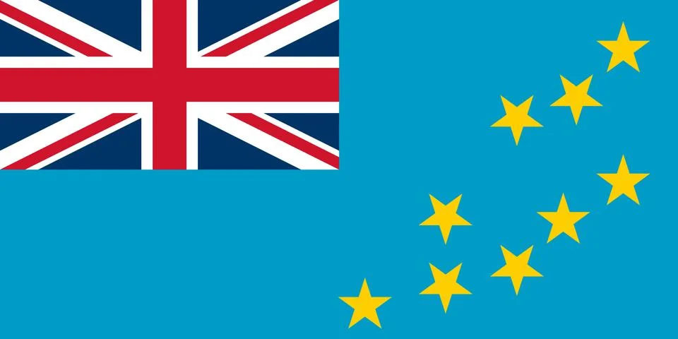 Flag of Tuvalu Illustrazione stock