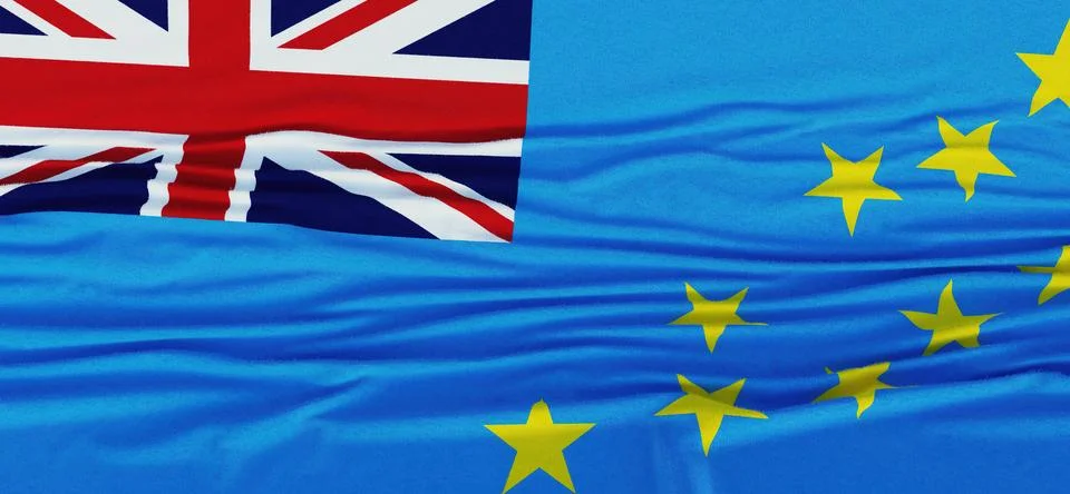 Flag of Tuvalu Stock Illustration