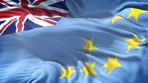 Flag of Tuvalu Loop Stock Footage 104312945