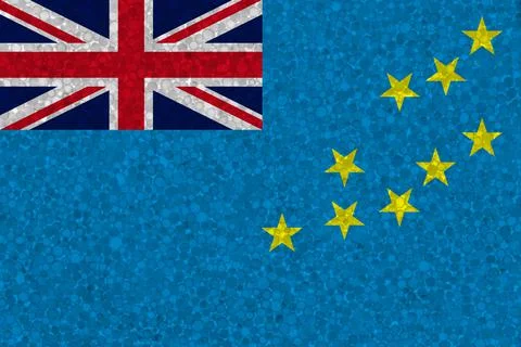 Flag of Tuvalu on styrofoam texture Stock Illustration