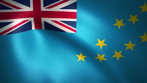 Flag of Tuvalu Waving in the Wind (CG | LOOP) Stock-Footage 162639773