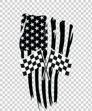 Flag Two Crossed Checkered Flags Over A Vertical Variation A Ilustração Stock
