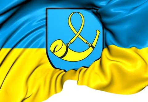 Flag of tychy Stock Illustration