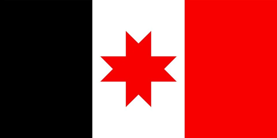 Flag of Udmurtia Illustrazione stock