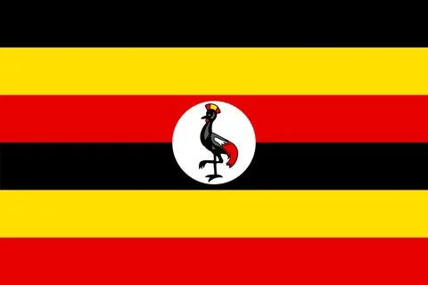 Flag of Uganda background illustration large file Stock Illustration