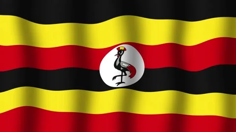 Flag of Uganda Stock Footage 175890769