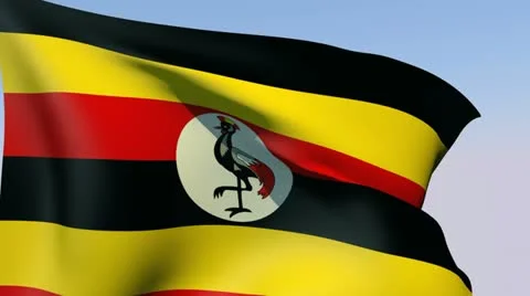 Flag of Uganda HD Stock Footage 14820263