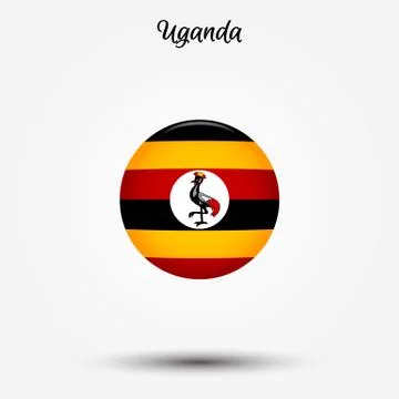 Flag of Uganda icon Stock Illustration