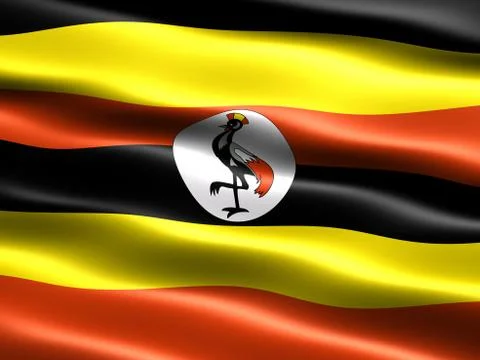 Flag of uganda Stock Illustration