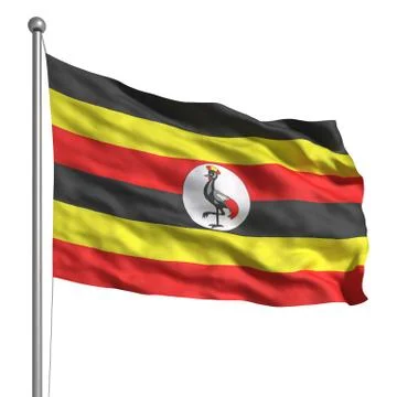 Flag of uganda Stock Illustration
