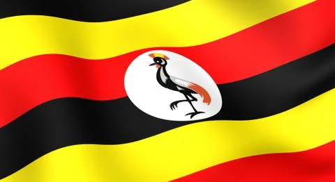 Flag of uganda Stock Illustration