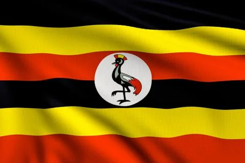 Flag of uganda Stock Illustration
