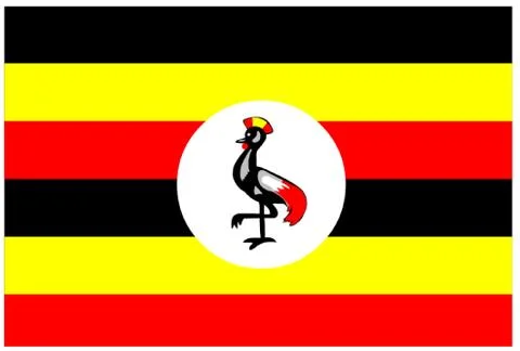 Flag of Uganda Stock Illustration