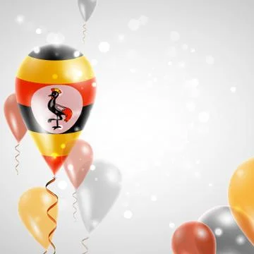 Flag of Uganda Stock Illustration