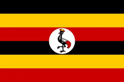 Flag of Uganda Stock Illustration
