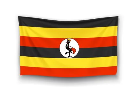 Flag of uganda Stock Illustration