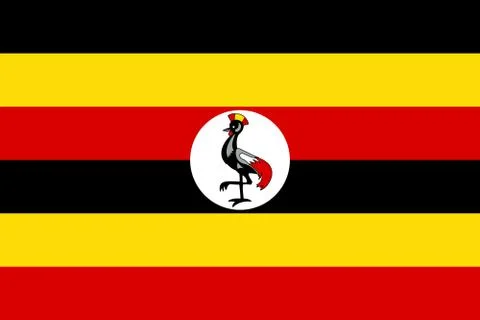 Flag of Uganda Stock Illustration