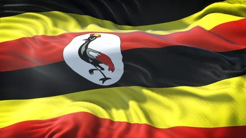 Flag of Uganda Loop Stock Footage 104693824