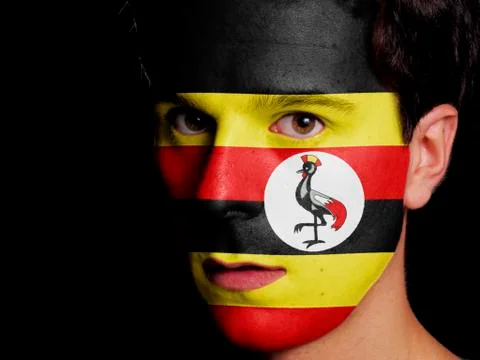 Flag of uganda Stock Photos