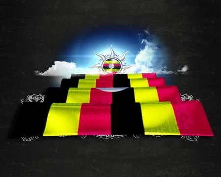 Flag Uganda quality designer flag Stock Illustration