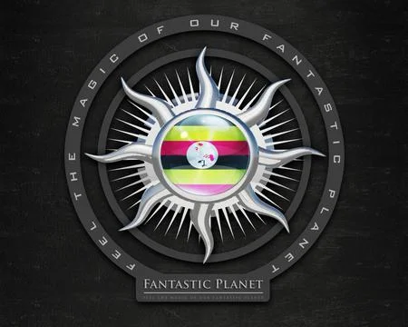 Flag Uganda quality designer flag Stock Illustration