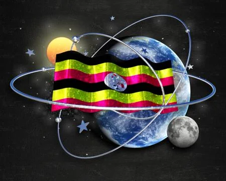 Flag Uganda quality designer flag Illustration