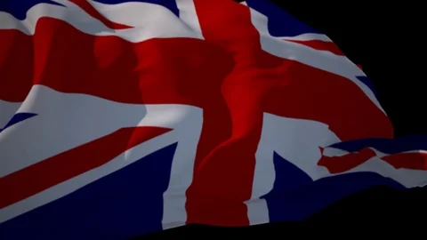 Flag UK Alpha Loop 1080p Stock Footage 77679878