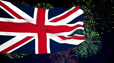 Flag of UK Stock Footage 1052979