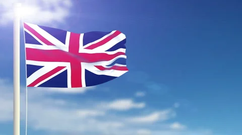 Flag of UK Video stock 1052980