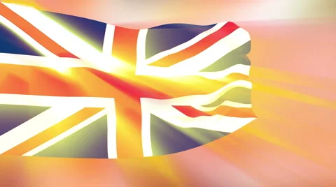 Flag of UK Video stock 1052985