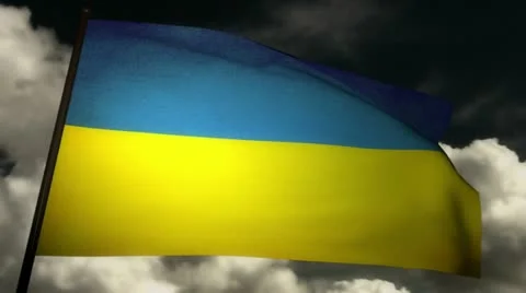 Flag Ukraine 02 Stock Footage 11146139
