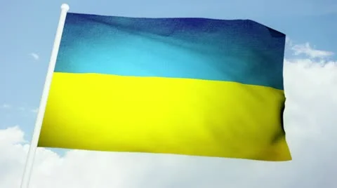 Flag Ukraine 03 Video stock 21745085