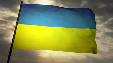 Flag Ukraine 05 Stock Footage 21748259