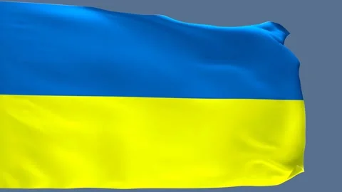 Flag Of Ukraine On Blue Sky Stock Footage 158010976