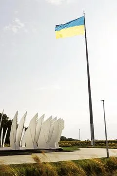 Flag of Ukraine. Colours of national flag of Ukraine Foto stock