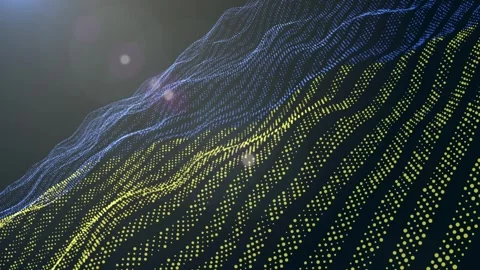 The flag of Ukraine. A flag consisting of dots. Graphics. Colors of the flag. 動画素材 247471146