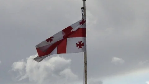 Flag of Ukraine fluttering in the wind Video stock 119078510