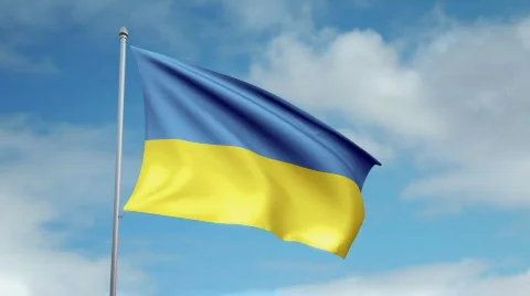 Flag of Ukraine 스톡 동영상 444880
