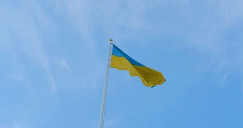Flag of ukraine Stock Footage 126640162