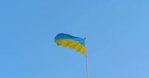 Flag of ukraine Stock Footage 126640293