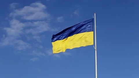 Flag of Ukraine Stock Footage 182978742